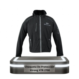 Chaqueta de seguridad Xtrong XTR 2700 negra con textura deportiva