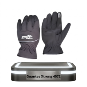 Guantes textiles cortos Xtrong 4072 de color negro mate