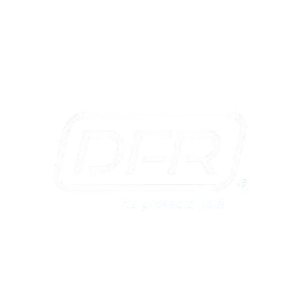Logotipo de la marca DFR en la tienda de motos El Rincón de Migue.