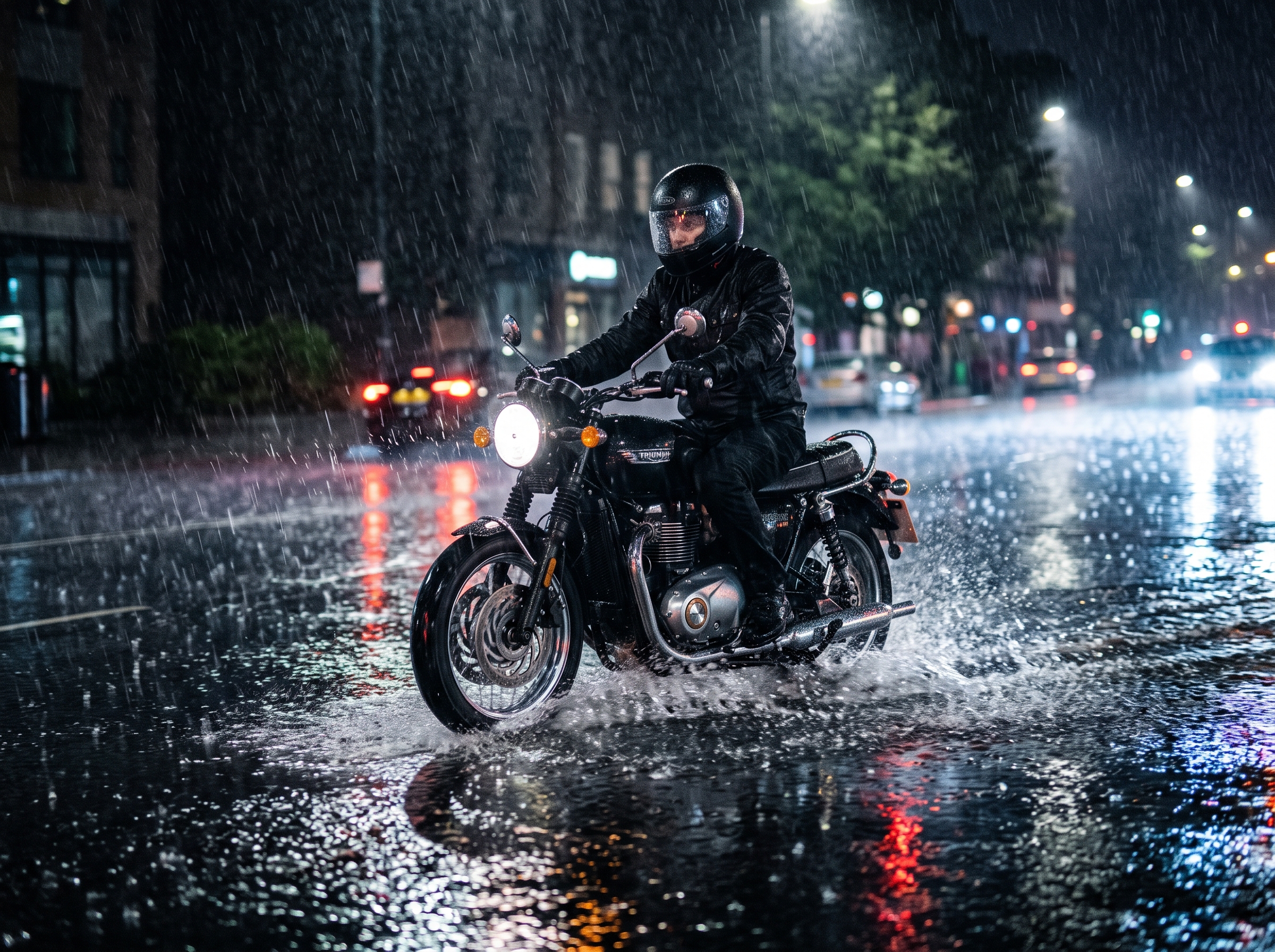 Aprende cómo manejar moto con lluvia de forma segura en la ciudad
